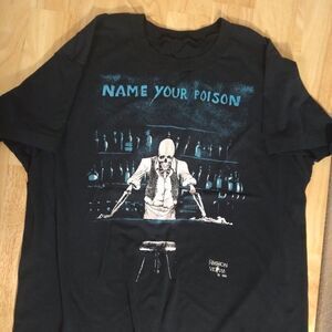 Vintage 90s Fashion Victim Name Your Poison Skeleton T-Shirt
